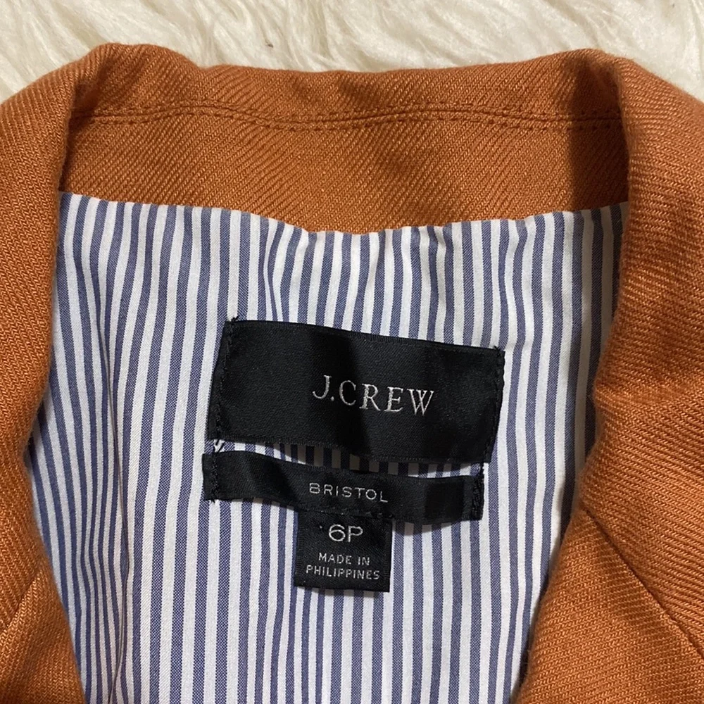 J. CREW Petite Bristol blazer in‎ stretch linen blend Size 6P